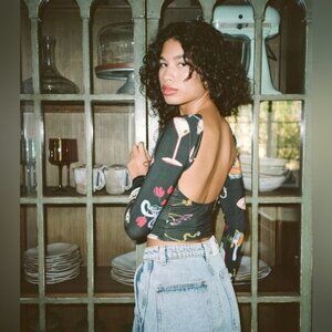 LISA SAYS GAH - Rowan Top Set the Table Caviar - XL